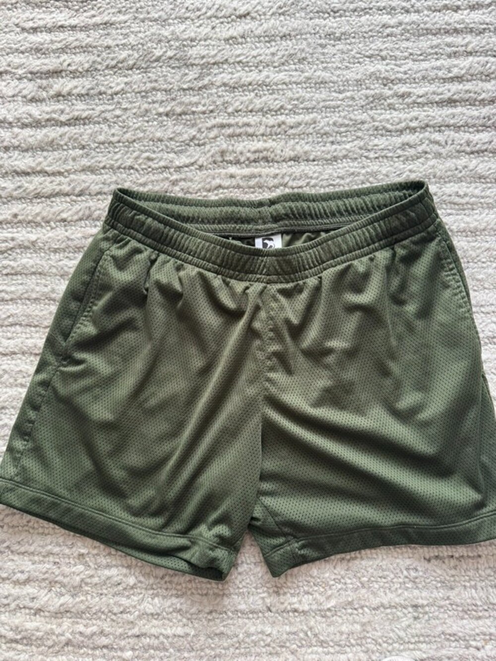 Bearbottom Green Mesh Shorts Large 5.5”